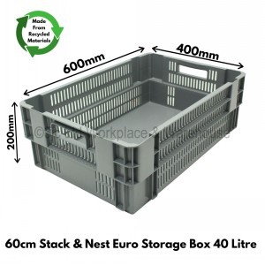 Standard Euro Box 60cm Vented Sides 40 Litre